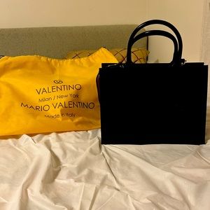 Mario Valentino Black Leather Tote